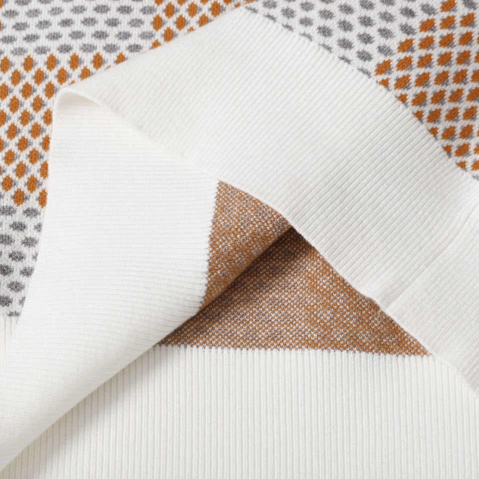 Retro atmosphere round neck autumn and winter loose and lazy feeling thick unisex sweater M802-Orange