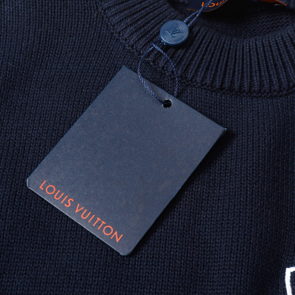 Retro atmosphere round neck autumn and winter loose and lazy feeling thick unisex sweater M803-Black