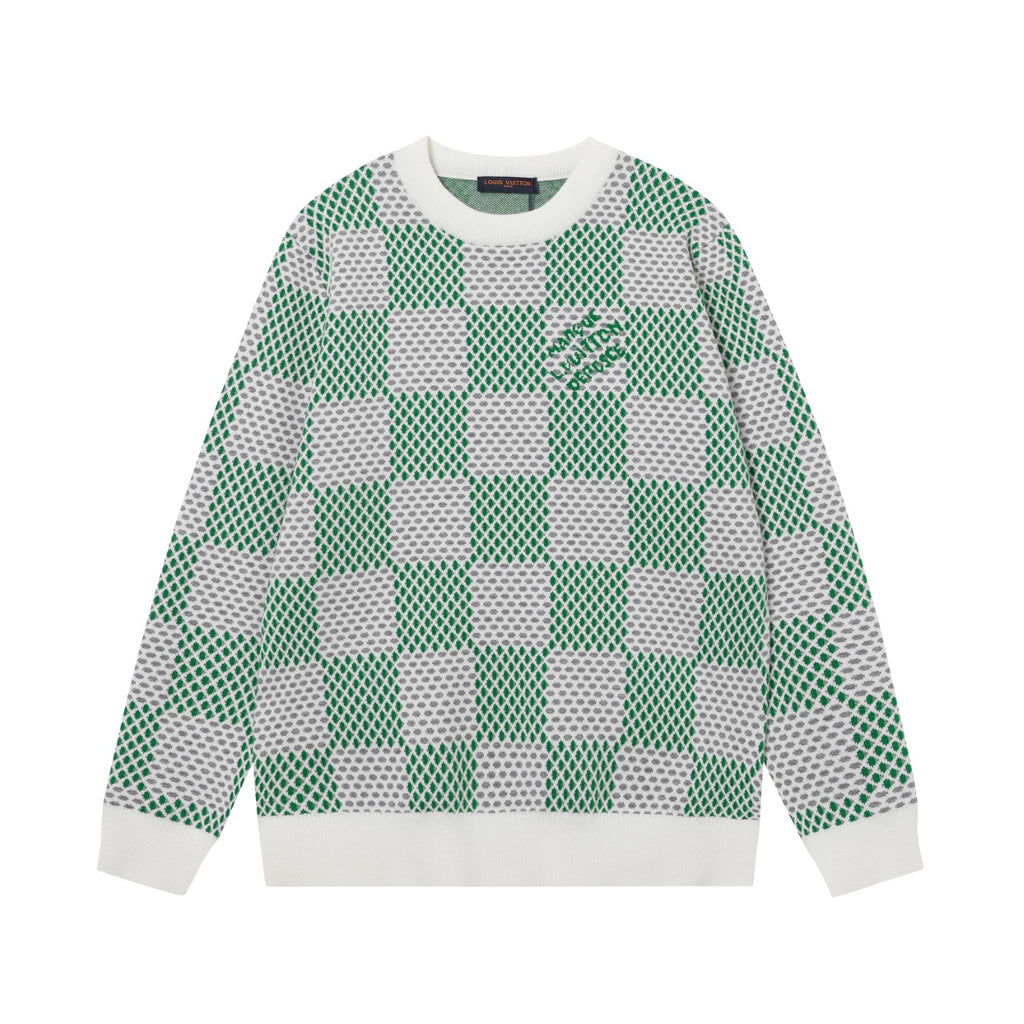 Retro atmosphere round neck autumn and winter loose and lazy feeling thick unisex sweater M801-Green