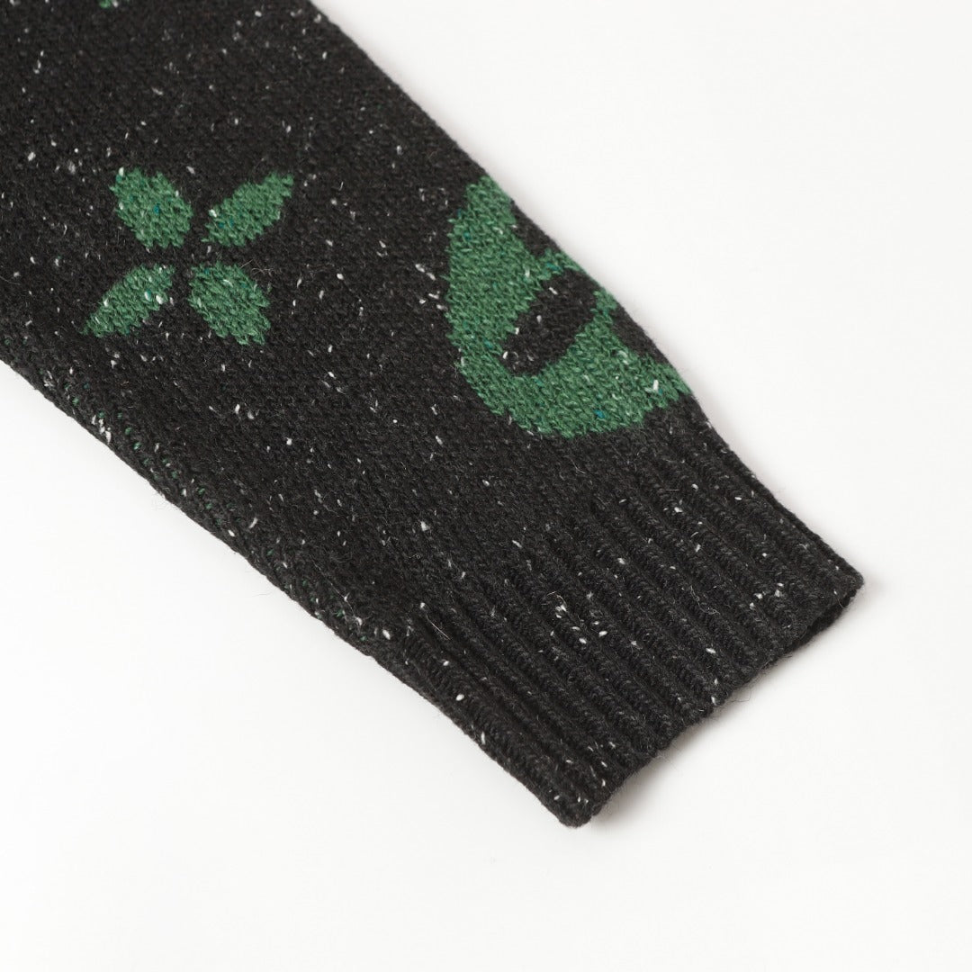 Retro atmosphere round neck autumn and winter loose and lazy feeling thick unisex sweater M832-Black