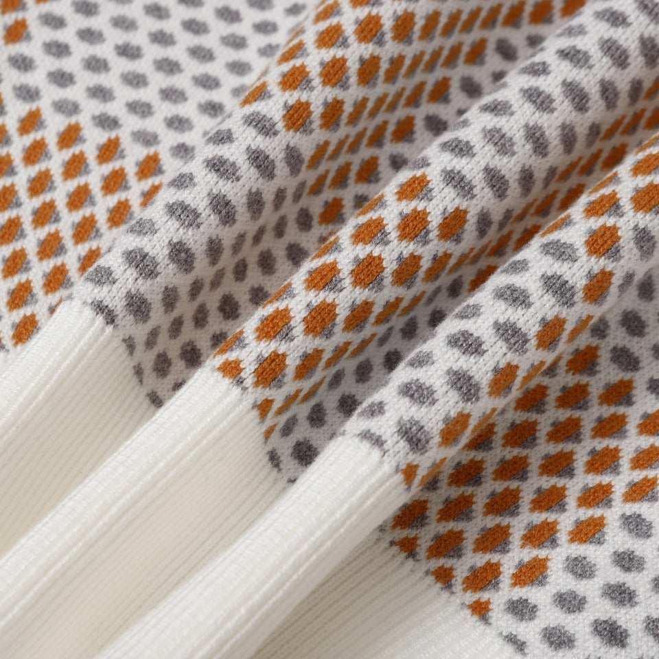 Retro atmosphere round neck autumn and winter loose and lazy feeling thick unisex sweater M802-Orange