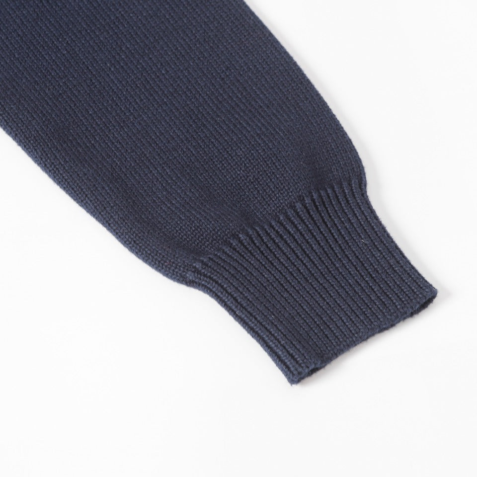 Retro atmosphere round neck autumn and winter loose and lazy feeling thick unisex sweater M803-Black