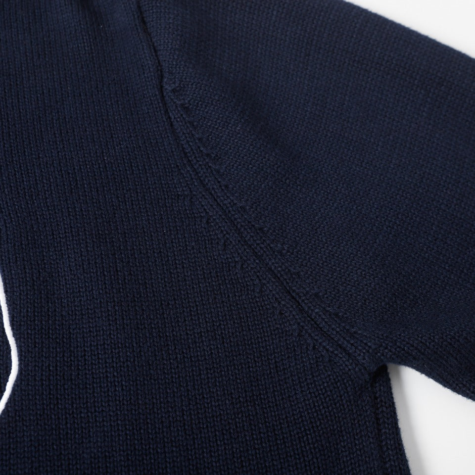 Retro atmosphere round neck autumn and winter loose and lazy feeling thick unisex sweater M803-Black