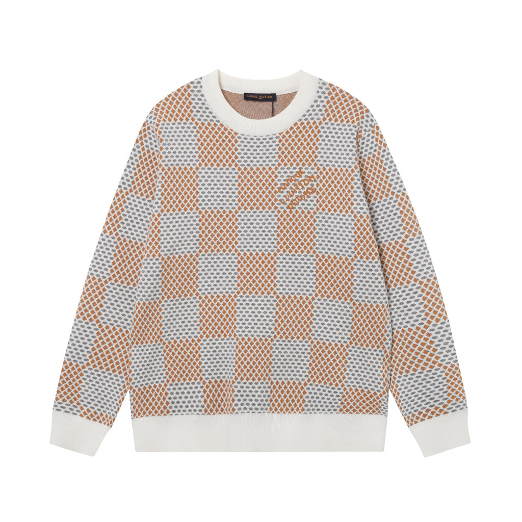 Retro atmosphere round neck autumn and winter loose and lazy feeling thick unisex sweater M802-Orange