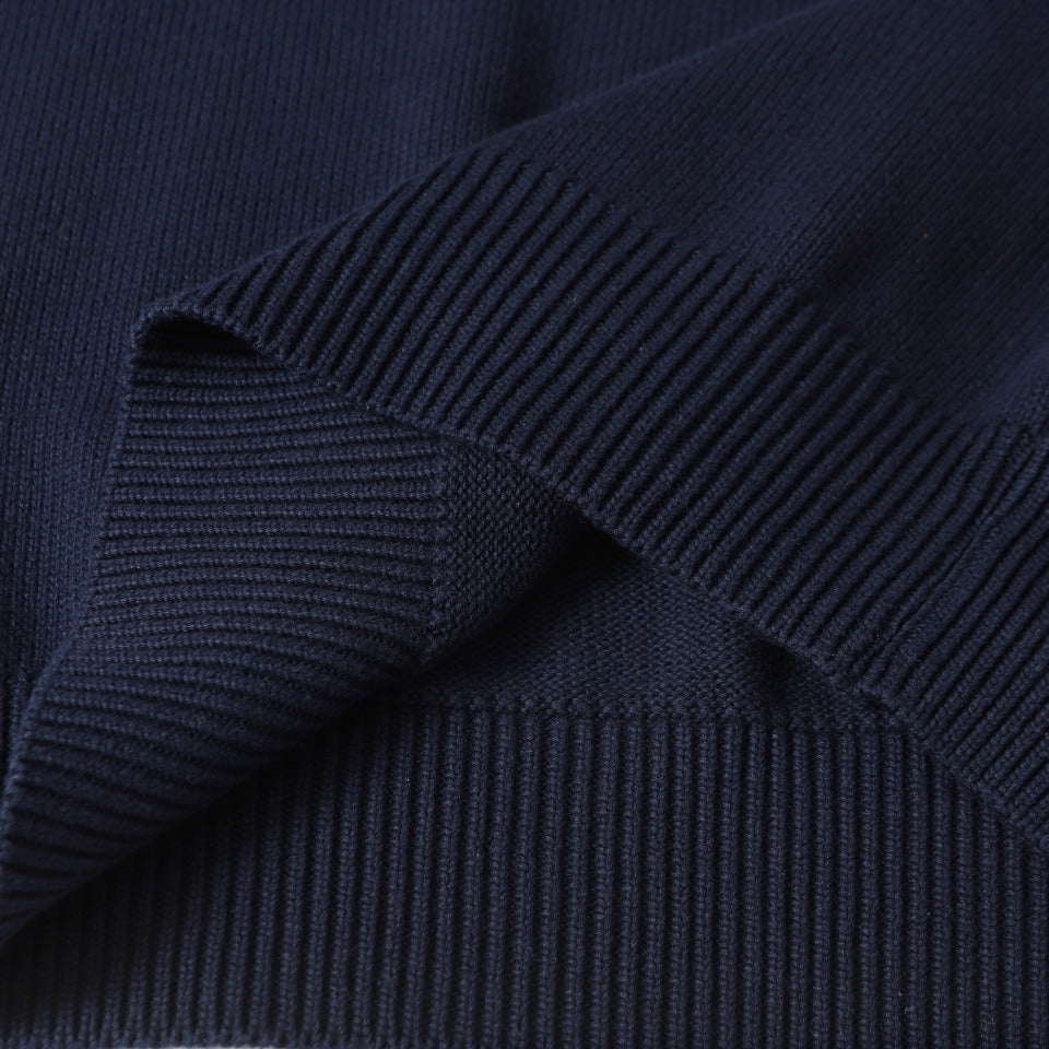 Retro atmosphere round neck autumn and winter loose and lazy feeling thick unisex sweater M803-Black