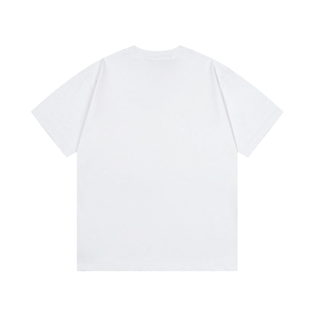 EMBOSSED PRINT COTTON T-SHIRT